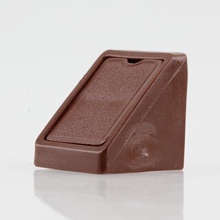 Hfele Eckverbinder Wandverbinder mit Abdeckkappe 18x20mm Kunststoff braun