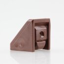 Häfele Eckverbinder Wandverbinder mit Abdeckkappe 18x20 mm Kunststoff braun