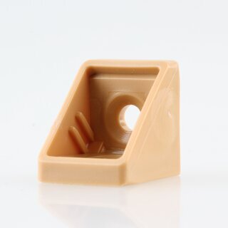 Hfele Eckverbinder Wandverbinder mit Abdeckkappe 18x20mm Kunststoff beige