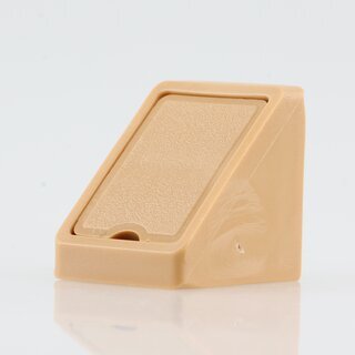 Hfele Eckverbinder Wandverbinder mit Abdeckkappe 18x20mm Kunststoff beige