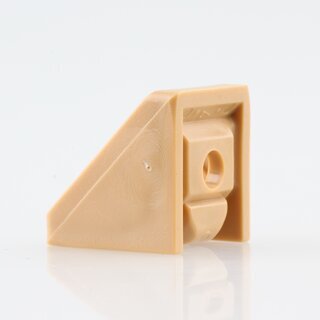 Hfele Eckverbinder Wandverbinder mit Abdeckkappe 18x20mm Kunststoff beige