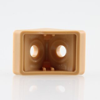 Hfele Eckverbinder Wandverbinder mit Abdeckkappe 18x20mm Kunststoff beige