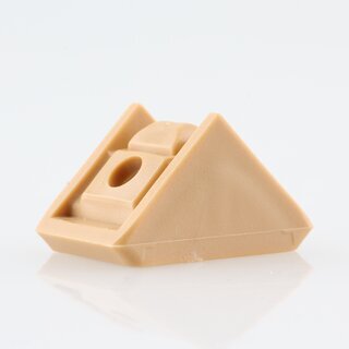 Hfele Eckverbinder Wandverbinder mit Abdeckkappe 18x20mm Kunststoff beige