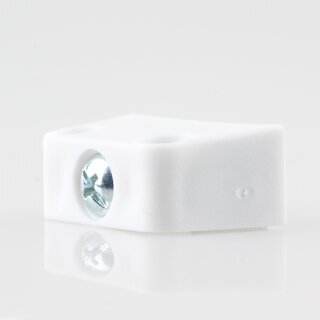 Hfele Korpusverbinder Wandverbinder zum Schrauben 37x15mm weiss