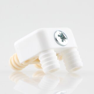 Hfele Korpusverbinder Wandverbinder zum Schrauben 28x22 mm wei/beige