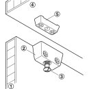 Häfele Korpusverbinder Wandverbinder zum Schrauben 28x22 mm weiß/beige