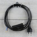 Lampen-Anschlussleitung 2-adrig Schwarz &ndash; 2 m mit...