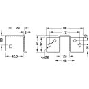 Häfele Möbel Bettsockelverbinder Bettverbinder 88x40mm Stahl verzinkt