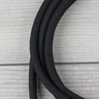 Textilkabel Lampenpendel 1-5m schwarz mit E27 Fassung Kunststoff schwarz