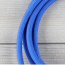 Textilkabel Lampenpendel 1-5m dunkelblau mit E27 Fassung Kunststoff weiß