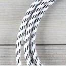 Textilkabel Lampenpendel 1-5m schwarz-weiß mit E27 Fassung Kunststoff weiß