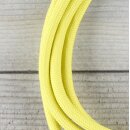 Textilkabel Lampenpendel 1-5m gelb mit E27 Fassung Kunststoff weiß