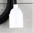 Textilkabel Lampenpendel 1-5m schwarz mit E27 Fassung...