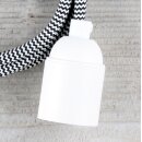 Textilkabel Lampenpendel 1-5m schwarz-weiß Zick...