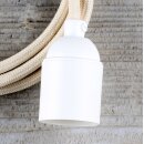 Textilkabel Lampenpendel 1-5m elfenbein mit E27 Fassung...