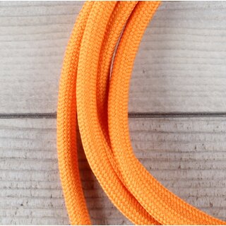 Textilkabel Lampenpendel 1-5m orange mit E27 Fassung Kunststoff wei
