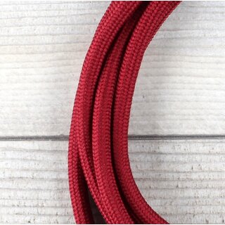 Textilkabel Lampenpendel 1-5m bordeaux mit E27 Fassung Kunststoff wei