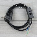 Lampen-Anschlussleitung 3-adrig Schwarz – 2 m mit...