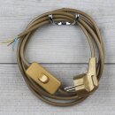 Lampen-Anschlussleitung 3-adrig Gold – 2 m mit...