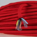Textilkabel Stoffkabel rot 3-adrig 3x0,75 Zug-Pendelleitung S03RT-F 3G0,75