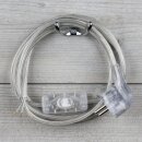Lampen-Anschlussleitung 3-adrig Transparent – 2 m...
