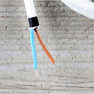 Textilkabel Lampenpendel 1-5m wei mit E14 Fassung Kunststoff schwarz