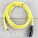 Textilkabel Lampenpendel 1-5m gelb mit E14 Fassung...