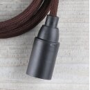 Textilkabel Lampenpendel 1-5m braun mit E14 Fassung...