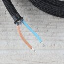Textilkabel Lampenpendel 1-5m schwarz mit E14 Fassung Kunststoff schwarz