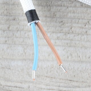 Textilkabel Lampenpendel 1-5m wei mit E14 Fassung Kunststoff wei