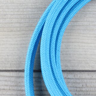 Textilkabel Lampenpendel 1-5m blau mit E14 Fassung Kunststoff wei