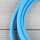 Textilkabel Lampenpendel 1-5m blau mit E14 Fassung Kunststoff weiß