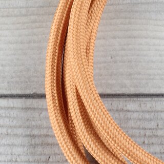 Textilkabel Lampenpendel 1-5m englisch gold mit E14 Fassung Kunststoff wei