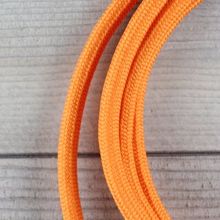 Textilkabel Lampenpendel 1-5m orange mit E14 Fassung Kunststoff wei