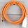 Textilkabel Lampenpendel 1-5m orange mit E14 Fassung Kunststoff weiß