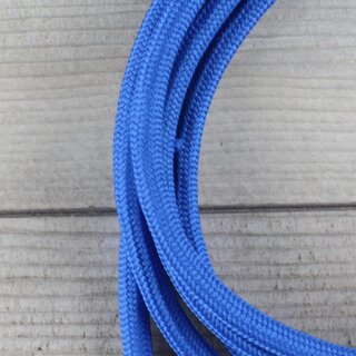 Textilkabel Lampenpendel 1-5m dunkelblau mit E14 Fassung Kunststoff wei
