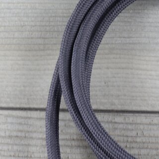 Textilkabel Lampenpendel 1-5m graphit-grau mit E14 Fassung Kunststoff wei