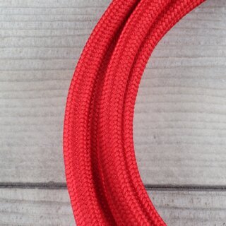 Textilkabel Lampenpendel 1-5m rot mit E14 Fassung Kunststoff wei