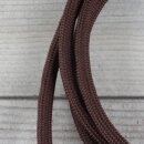 Textilkabel Lampenpendel 1-5m braun mit E14 Fassung Kunststoff weiß
