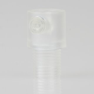 M10x1x10mm Klemmnippel Zugentlastung Transparent mit Auengewinde aus Kunststoff
