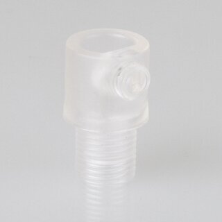 M10x1x10mm Klemmnippel Zugentlastung Transparent mit Auengewinde aus Kunststoff