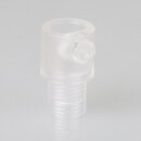 M10x1x10mm Klemmnippel Zugentlastung Transparent mit Außengewinde aus Kunststoff