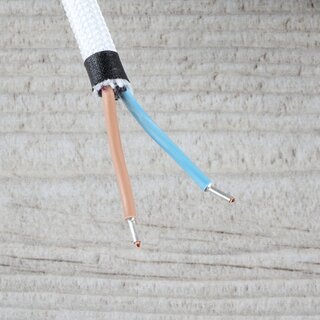 Textilkabel Lampenpendel 1-5m wei mit E27 Fassung Kunststoff wei