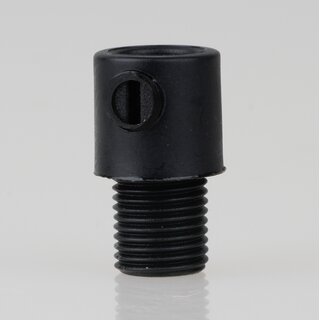 M10x1x10mm Klemmnippel Zugentlastung Schwarz mit Auengewinde aus Kunststoff
