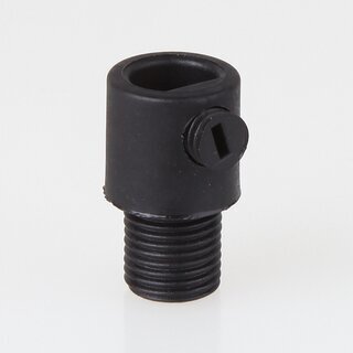 M10x1x10mm Klemmnippel Zugentlastung Schwarz mit Auengewinde aus Kunststoff