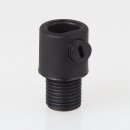 M10x1x10mm Klemmnippel Zugentlastung Schwarz mit Außengewinde aus Kunststoff