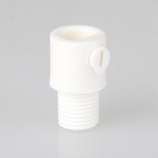 M10x1x10mm Klemmnippel Zugentlastung Wei mit Auengewinde aus Kunststoff