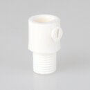 M10x1x10mm Klemmnippel Zugentlastung Weiß mit Außengewinde aus Kunststoff