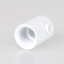 M10x1 Klemmnippel Zugentlastung aus Metall Weiß mit Innengewinde
