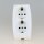 Kaiser Tischsteckdose Steckdosenleiste weiß 2-fach 250V/16A ohne Kabel mit Bodenplatte